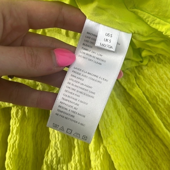 Urban Outfitters Lime Green High Waisted Tiered Ruffle Odessa Midi Skirt Size S - Picture 7 of 9